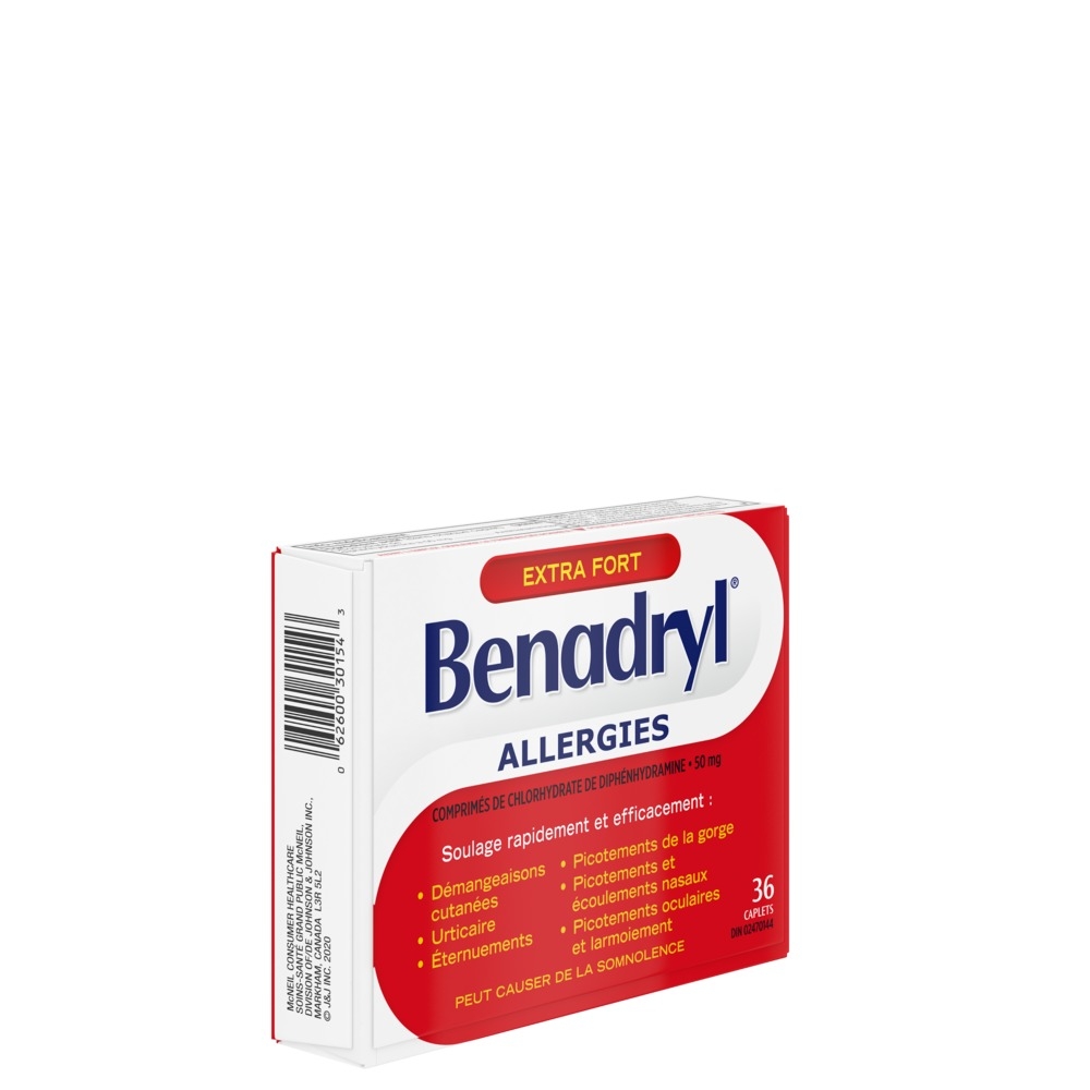 Boîte de caplets BENADRYL® Extra fort Allergies